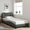 vidaXL Cadre de lit sans matelas Hvar gris fonc&eacute; 90x190 cm tissu