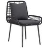 vidaXL Ensemble de salle &agrave; manger pour jardin 3 pcs Noir et anthracite