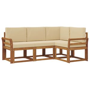 vidaXL Ensemble de canap&eacute;s d'ext&eacute;rieur 4 pcs Naturel et Beige