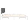 vidaXL Cadre de lit avec t&ecirc;te de lit rembourr&eacute;e Gris clair