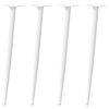 vidaXL Pieds de table console coniques 4 pièces Blanc 72-73 cm Acier
