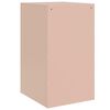 vidaXL Tables de chevet 2 pcs rose 34,5x39x62 cm acier