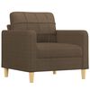 vidaXL Fauteuil avec repose-pied Marron 60 cm Tissu