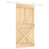 vidaXL Porte coulissante Naturel et Blanc 100 x 210 cm