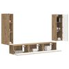 vidaXL Ensemble meuble TV 4 pcs Ch&ecirc;ne artisanal Bois d'ing&eacute;nierie