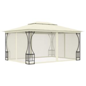 vidaXL Tonnelle avec moustiquaire 300x400x265 cm Cr&egrave;me