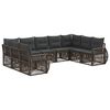 vidaXL Ensemble de canap&eacute; de jardin 9 pc Gris et Gris fonc&eacute; polyrotin