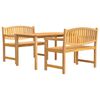 vidaXL Ensemble &agrave; manger de jardin 3 pcs Bois de teck massif