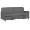 vidaXL Sofa avec rangement Gris fonc&eacute; 192 x 78 x 87 cm Polyester