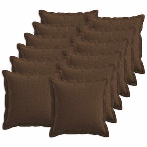 vidaXL Housse de coussin 12 pc HOUTEN Marron 40 x 40 cm