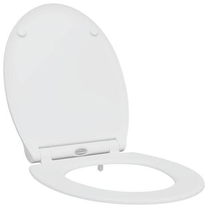 vidaXL Si&egrave;ge de toilette Blanc 47 x 37,5 x 3,8 cm Duroplast