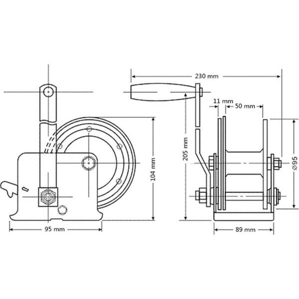 Toolland Treuil manuel 250 kg WHW250