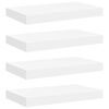vidaXL &Eacute;tag&egrave;res murales flottantes 4 pcs blanc 40x23x3,8 cm MDF