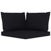 vidaXL Salon de jardin 9 pcs avec coussins Noir