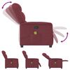 vidaXL Fauteuil de massage inclinable Rouge bordeaux Tissu