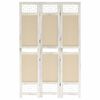 vidaXL Cloison de s&eacute;paration 3 panneaux Cr&egrave;me 105x165 cm Tissu