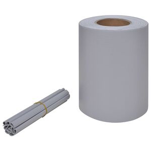 vidaXL Bande de confidentialit&eacute; PVC 70 x 0,19 m Gris clair