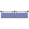 vidaXL T&ecirc;te de lit suspendue Bleu denim 210 x 55 x 7 cm tissu