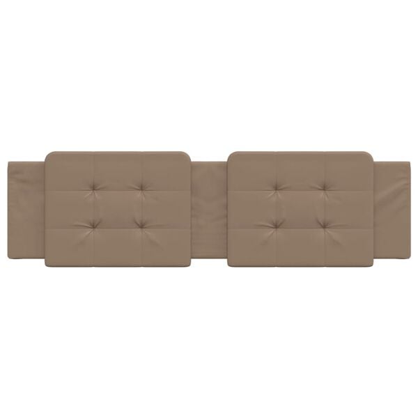 vidaXL Coussin de t&ecirc;te de lit Zadar cappuccino 180 cm similicuir