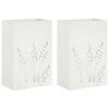 vidaXL Cache-pot de jardin 2 pc Blanc 50 x 30 x 75 cm