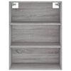 vidaXL Buffet haut Sonoma gris 69,5x34x180 cm Bois d'ing&eacute;nierie