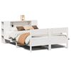 vidaXL Lit biblioth&egrave;que sans matelas blanc 150x200 cm bois pin massif