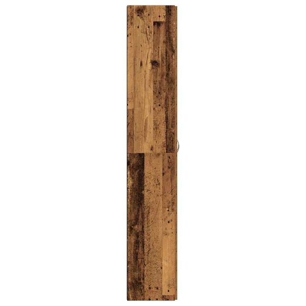 vidaXL Buffet haut vieux bois 60x32x190 cm bois d'ingénierie