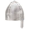 vidaXL Casque de chevalier m&eacute;di&eacute;val antique pour GN Argent&eacute; Acier