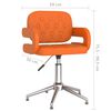 vidaXL Chaise pivotante de salle &agrave; manger Orange Similicuir