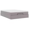 VidaXL Cadre de lit ottoman avec matelas gris 140x200 cm similicuir