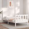 vidaXL Cadre de lit sans matelas blanc bois de pin massif