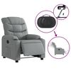 vidaXL Fauteuil inclinable &eacute;lectrique Gris clair Tissu