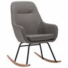 vidaXL Chaise &agrave; bascule Gris clair Tissu