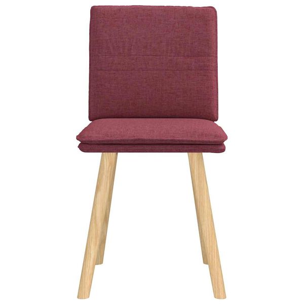 vidaXL Chaises à manger lot de 2 rouge bordeaux tissu