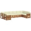 vidaXL Ensembles de canap&eacute;s avec coussin 10 pcs Naturel et Cr&egrave;me