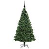 vidaXL Sapin de No&euml;l artificiel Vert 180 cm PVC, Acier et Plastique