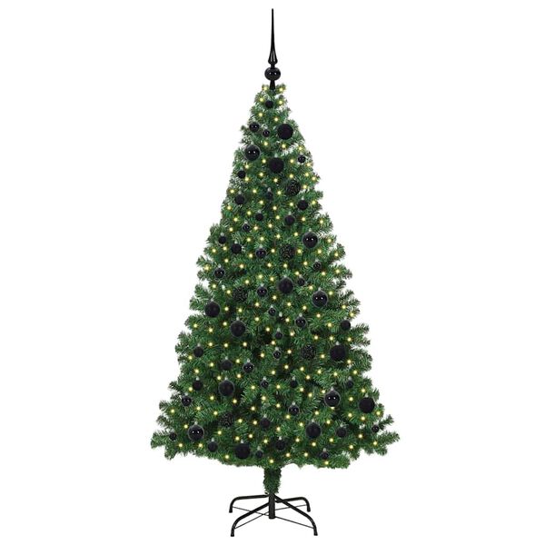 vidaXL Sapin de No&euml;l artificiel Vert 180 cm PVC, Acier et Plastique