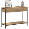 vidaXL Table console avec &eacute;tag&egrave;re Ch&ecirc;ne artisanal 100 x 34,5 x 75 cm