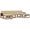 vidaXL Ensemble de canap&eacute;s d'ext&eacute;rieur 6 pcs Naturel et Beige