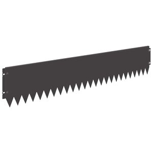 vidaXL Bordure de Pelouse 30 pc 103 x 20 cm Acier Noir