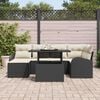 vidaXL Ensemble de canap&eacute; de jardin 7 pcs Noir Poly rotin