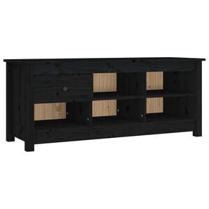 vidaXL Armoire &agrave; chaussures Noir 110x38x45,5 cm Bois de pin massif