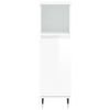 vidaXL Armoire de salle de bain blanc brillant 30x30x100 cm