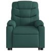 vidaXL Fauteuil inclinable de massage Vert foncé Tissu