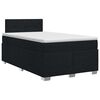vidaXL Lit boxspring avec matelas Noir 120 x 190 cm Tissu