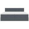 vidaXL Lit de Rangement avec matelas Gris fonc&eacute; 90 x 200 cm