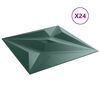 vidaXL Panneaux muraux 24 pcs vert 50x50 cm XPS 6 m&sup2; &eacute;toile