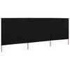 vidaXL Paravent 3 panneaux Tissu 400 x 160 cm Noir