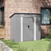 vidaXL Abri de jardin M&eacute;tal Gris