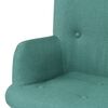 vidaXL Fauteuil avec repose-pied vert tissu
